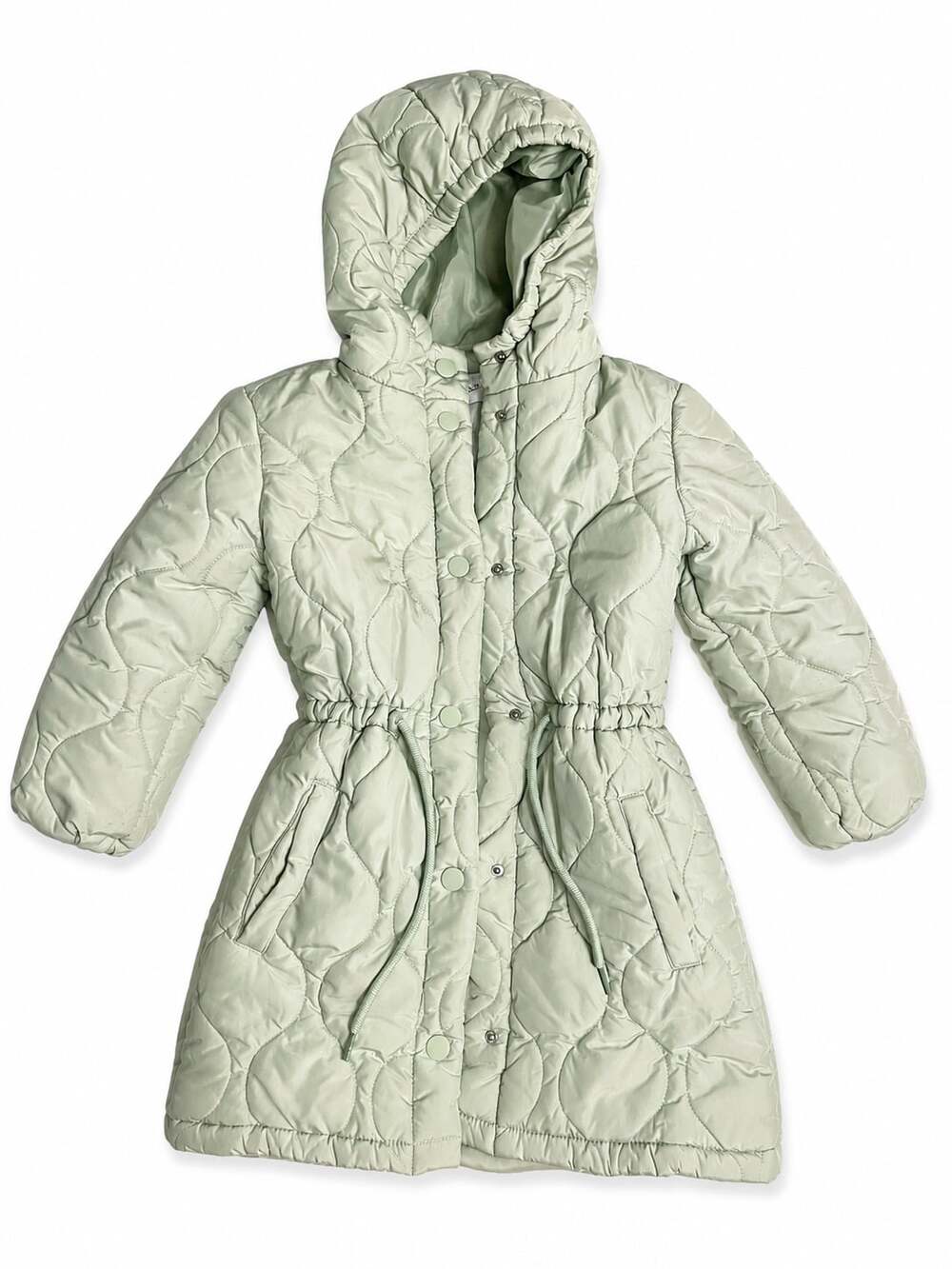 Reserved Eco Aware Quilted Hooded Jacket Sage Green Size 122cm